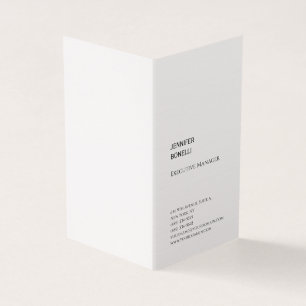 Professional plain minimalist modern linen trendy business card