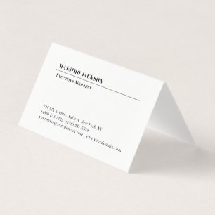Professional plain minimalist modern matte paper business card