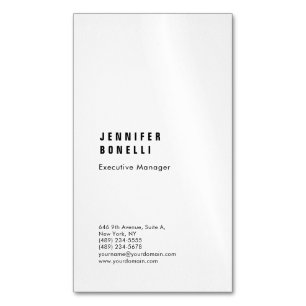 Professional plain minimalist modern thick trendy magnetic business card