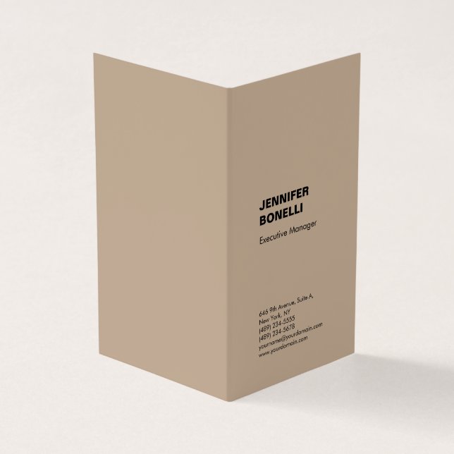 Professional plain minimalist modern trendy business card (Outside)