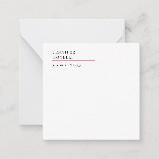 Professional plain minimalist modern trendy card (Front)