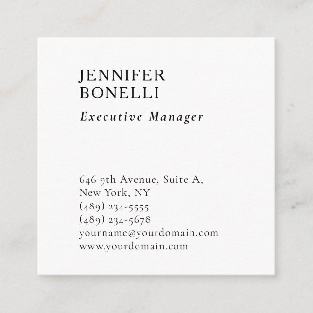 Professional plain minimalist modern trendy enclosure card (Front)