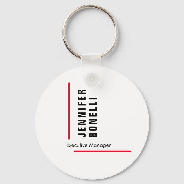 Professional plain minimalist modern trendy key ring (Front)