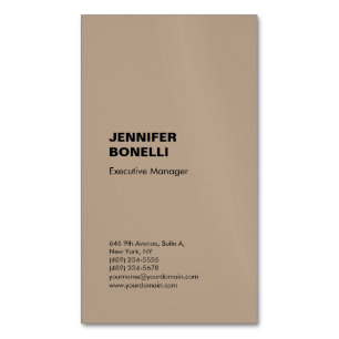 Professional plain minimalist modern trendy magnetic business card