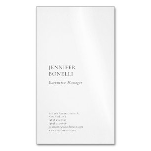 Professional plain minimalist modern trendy magnetic business card