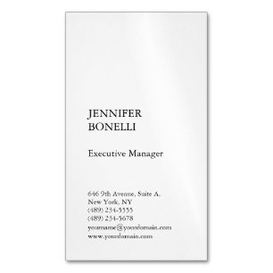 Professional plain minimalist modern trendy magnetic business card