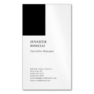 Professional plain minimalist modern trendy magnetic business card