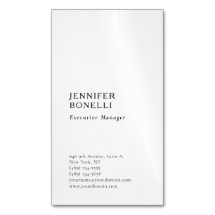 Professional plain minimalist modern trendy magnetic business card