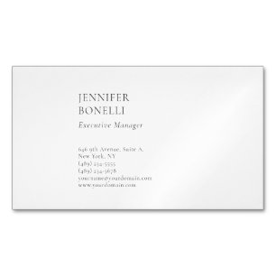 Professional plain minimalist modern trendy magnetic business card