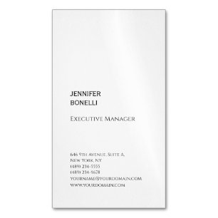 Professional plain minimalist modern trendy magnetic business card