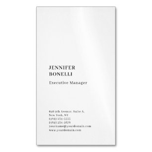 Professional plain minimalist modern trendy magnetic business card