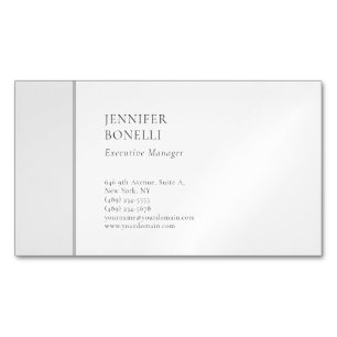 Professional plain minimalist modern trendy magnetic business card
