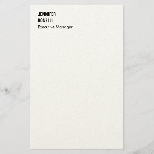 Professional plain minimalist modern trendy stationery (Front)