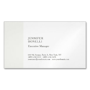 Professional plain minimalist sea salt color magnetic business card