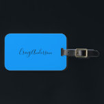Professional Plain Modern Elegant Bright Blue Chic Luggage Tag<br><div class="desc">This design,  which has a modern,  stylish and attractive appearance,  will immediately attract the attention of everyone around you.</div>