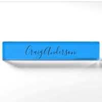 Professional Plain Modern Elegant Bright Blue Chic