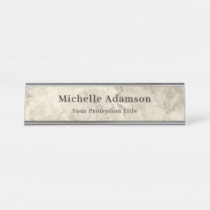 Professional Plain Modern Elegant Desk Name Plate