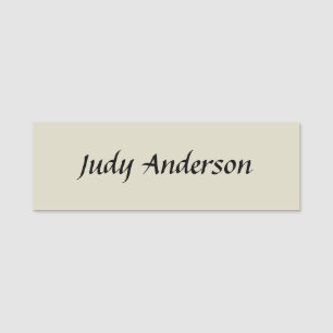 Professional Plain Modern Elegant Name Tag