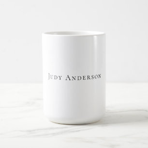 Professional Plain Modern Elegant Your Name Coffee Mug