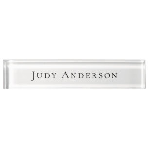 Professional Plain Modern Elegant Your Name Nameplate