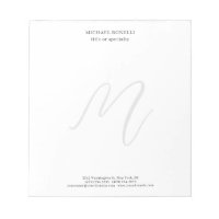 Professional Plain Modern Minimalist Monogrammed