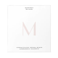 Professional Plain Modern Minimalist Monogrammed