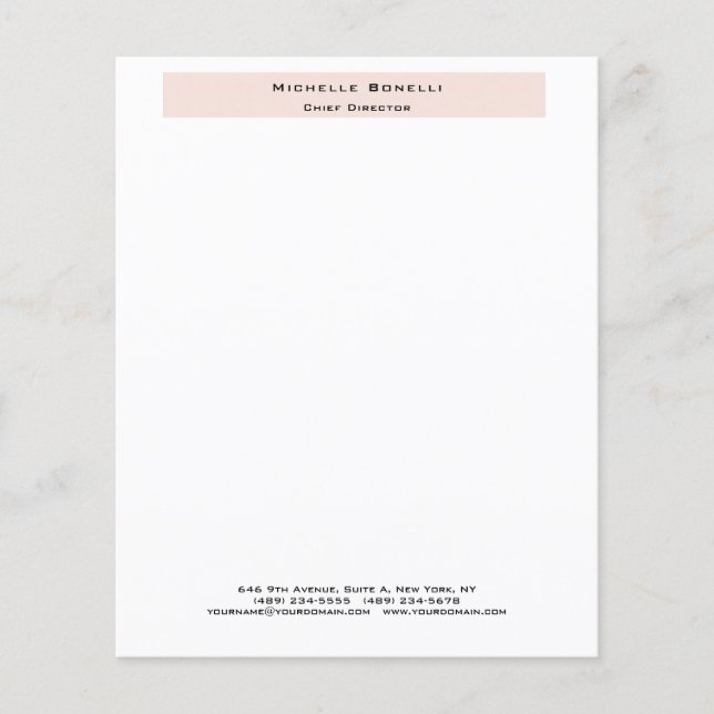 Professional Plain Modern Minimalist Paper Sheet (Front)