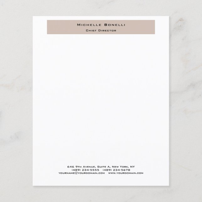 Professional Plain Modern Minimalist Paper Sheet (Front)