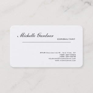 Professional Plain Modern Minimalist Simple Business Card