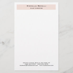 Professional Plain Modern Minimalist  Stationery
