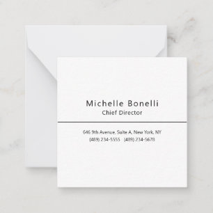 Professional Plain Modern Minimalist White Card