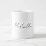 Professional Plain Modern Minimalist White Large Coffee Mug<br><div class="desc">Simple,  modern,  minimalist design. This template can be customised to meet all professional occupations.</div>