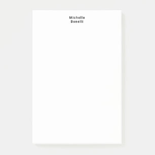 Professional Plain Modern Minimalist White Post-it Notes