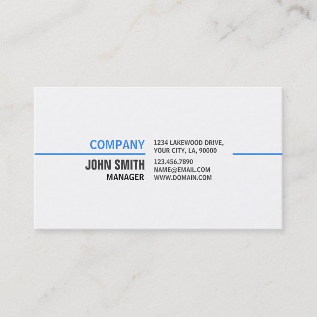 Professional Plain Simple Elegant White Computer Business Card (Front)
