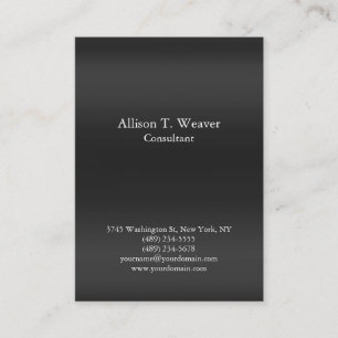 Professional Plain Simple Grey Background Unique Business Card
