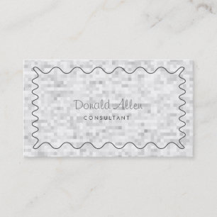 Professional Plain White Elegant Modern Mosaic Business Card