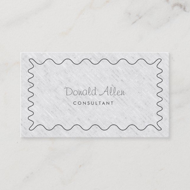 Professional Plain White Elegant Modern Simple Business Card (Front)