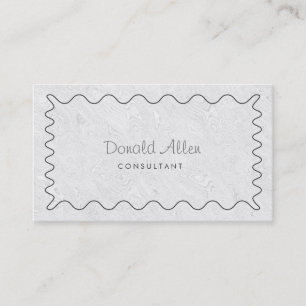 Professional Plain White Elegant Modern Wood Business Card