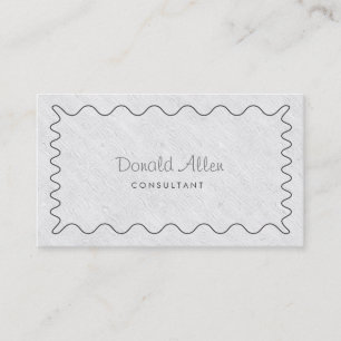 Professional Plain White Elegant Modern Wood Business Card
