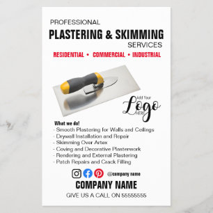 Professional Plastering & Skimming Services – Flyer