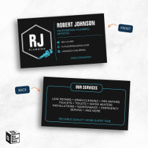 Professional Plumber Black Blue Plumbing Services