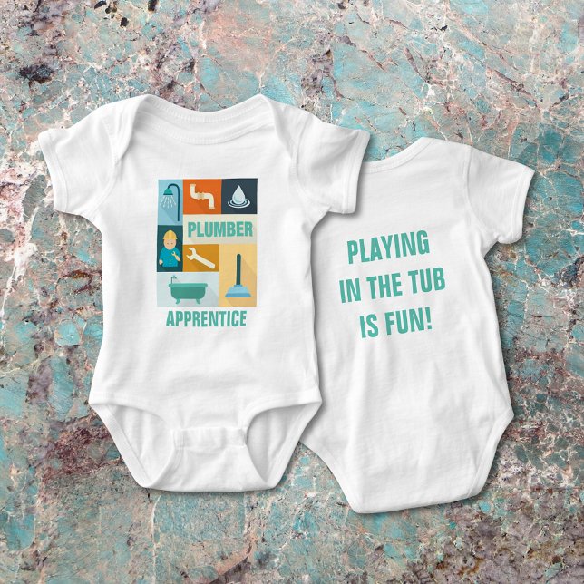 Professional Plumber Iconic Designed Baby Bodysuit (Creator Uploaded)