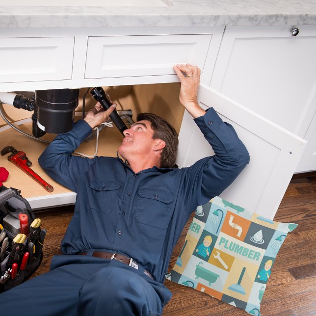 Professional Plumber Iconic Designed Cushion (Creator Uploaded)