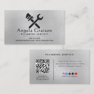 Professional Plumbing Service Business Card