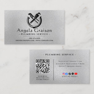 Professional Plumbing Service Business Card