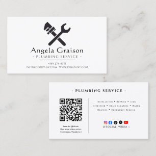 Professional Plumbing Service Business Card