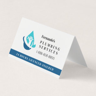 Professional Plumbing Service Business Logo Card