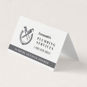 Professional Plumbing Service Business Logo Card