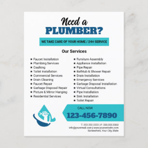 Professional Plumbing Service Business Logo Flyer