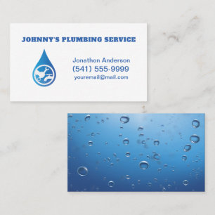 Professional Plumbing Service Water Plumber Business Card
